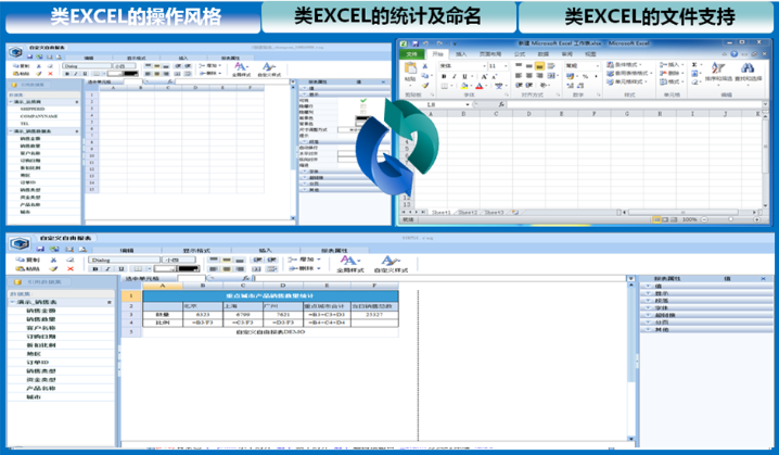 类excel的操作风格